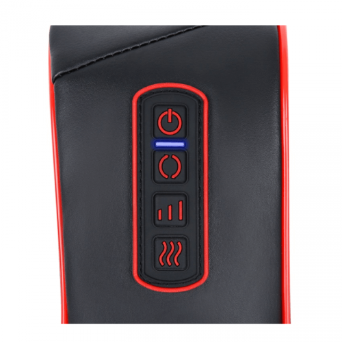 РОЛИКОВЫЙ БЕСПРОВОДНОЙ МАССАЖЕР ДЛЯ ШЕИ И ПЛЕЧ C ИК-ПРОГРЕВОМ КРАСНО-ЧЕРНЫЙ