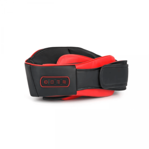 РОЛИКОВЫЙ БЕСПРОВОДНОЙ МАССАЖЕР ДЛЯ ШЕИ И ПЛЕЧ C ИК-ПРОГРЕВОМ КРАСНО-ЧЕРНЫЙ