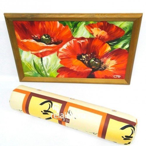 Валик Классический из гречихи, 10х50 см из гречневой лузги