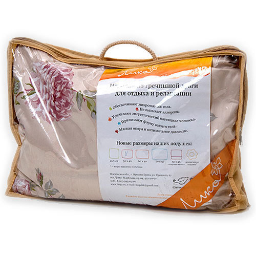 Подушка для сна из гречихи, 40 х 60 см из гречневой лузги Подушка для сна из гречихи, 40 х 60 см из гречневой лузги