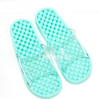 Гелевые массажные тапочки Mята мятная мягкая