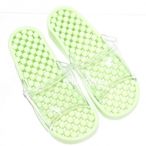 Гелевые массажные тапочки Зеленая Мята мягкие