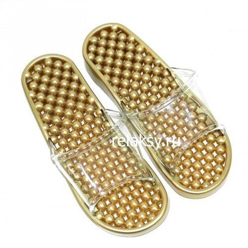 Гелевые массажные тапочки Золото мягкие Гелевые массажные тапочки Золото мягкие