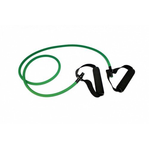 Эспандер трубчатый с ручками, нагрузка до 11 кг, зеленый Фитнес-резинка