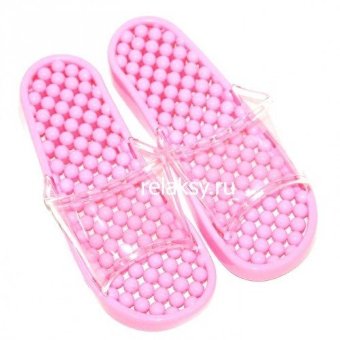 Гелевые массажные тапочки нежная Роза мягкие