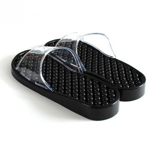 Гелевые массажные тапочки Синие черные