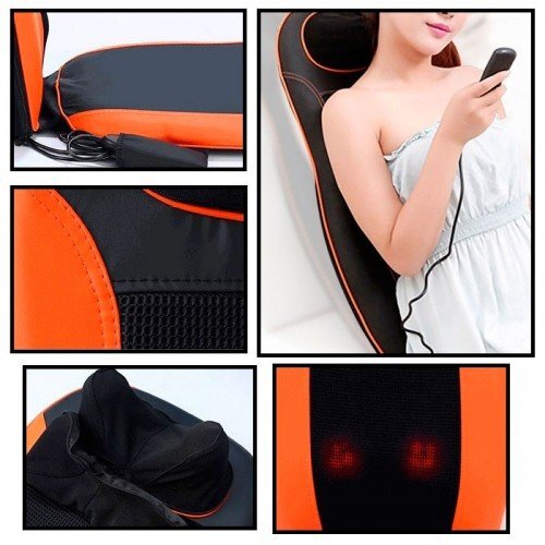 ВИБРОМАССАЖНАЯ НАКИДКА С РОЛИКАМИ ДЛЯ ШЕИ NECK&BACK MASSAGE CUSHION ВИБРОМАССАЖНАЯ НАКИДКА С РОЛИКАМИ ДЛЯ ШЕИ NECK&BACK MASSAGE CUSHION