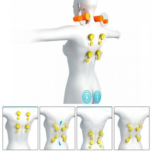 МАССАЖНАЯ НАКИДКА KNEADING MASSAGE CUSHION Черная МАССАЖНАЯ НАКИДКА KNEADING MASSAGE CUSHION Черная