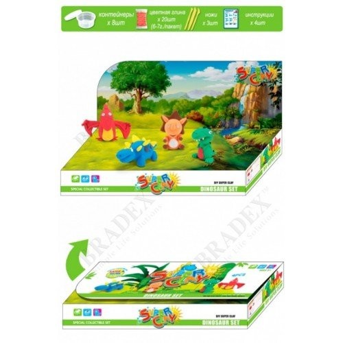 Набор для лепки из полимерной глины «ПАРК ЮРСКОГО ПЕРИОДА» Air clay Dinosaur set