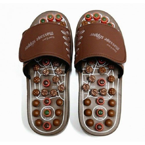 Рефлекторные массажные тапочки с нефритом и турмалином