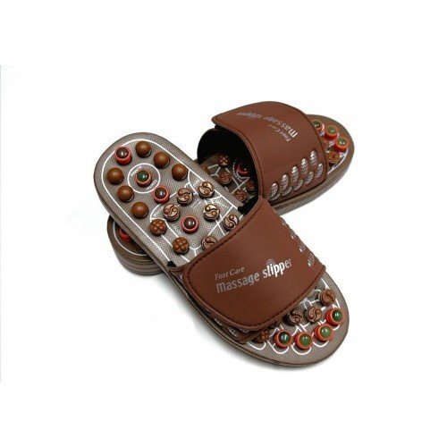 Рефлекторные массажные тапочки с нефритом и турмалином
