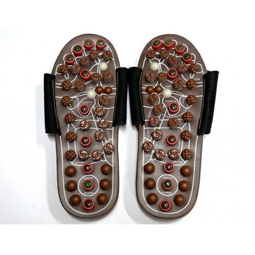 Рефлекторные массажные тапочки с нефритом и турмалином