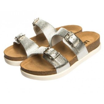 1203 | ЖЕНСКИЕ ТАПОЧКИ-САБО СЕРЕБРИСТЫЙ