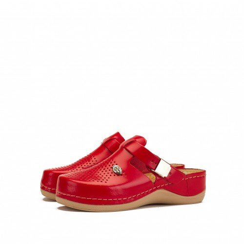 900 | Ортопедические ЖЕНСКИЕ ТАПОЧКИ-САБО КРАСНЫЙ