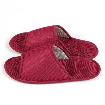 Массажные тапочки бордовые