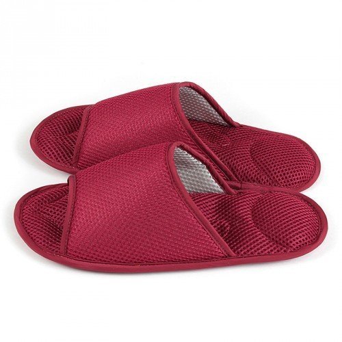 Массажные тапочки бордовые