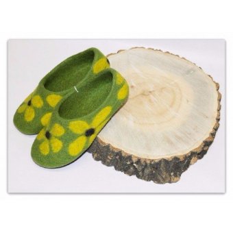 Войлочные домашние  тапочки (Весна)