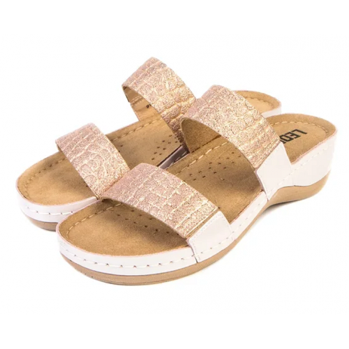 918 | ЖЕНСКИЕ ТАПОЧКИ-САБО ПЕРЛАМУТРОВЫЙ