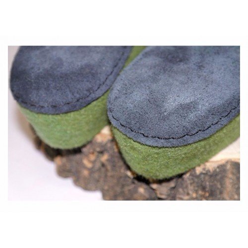 Войлочные домашние  тапочки (Зеленец)