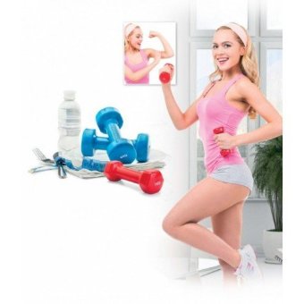 Гантель обрезиненная 3 кг, cиняя