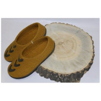 Войлочные домашние  тапочки (Лисичка)