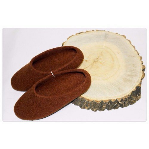 Войлочные домашние  тапочки (Медовые)