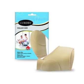 Hallux sox эластичный бандаж с гелевым бурсопротектором Corbby Hallux sox эластичный бандаж с гелевым бурсопротектором Corbby