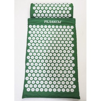 Акупунктурный набор аппликатор Кузнецова зеленый валик+коврик