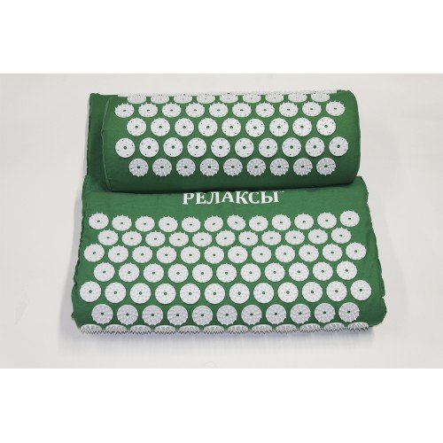 Акупунктурный набор аппликатор Кузнецова зеленый валик+коврик
