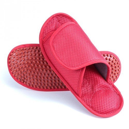 Массажные тапочки Релаксы Velcro красные Массажные тапочки Релаксы Velcro красные