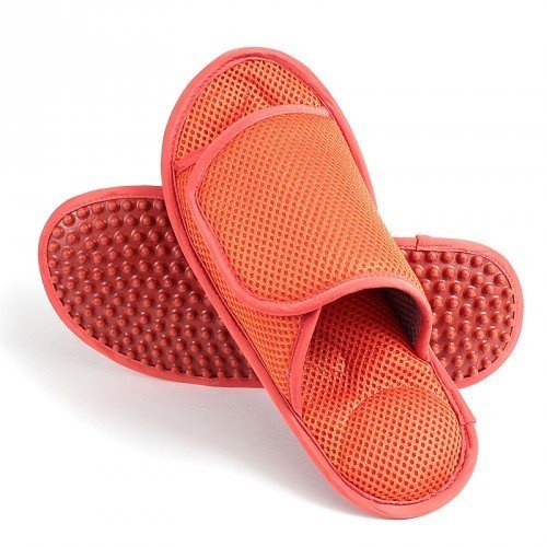 Массажные тапочки Релаксы  Velcro оранжевые Массажные тапочки Релаксы  Velcro оранжевые