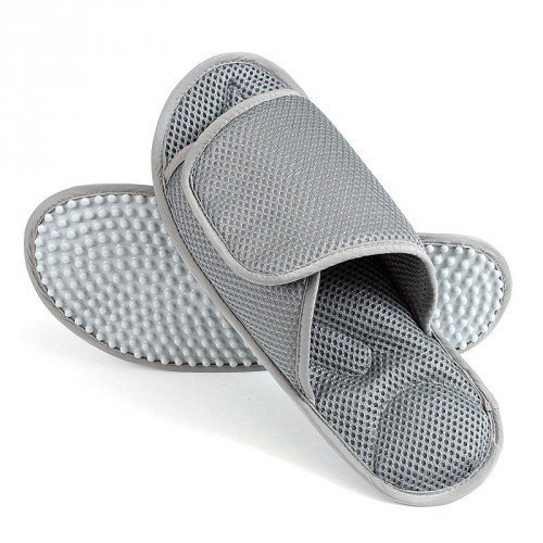 Массажные тапочки Релаксы  Velcro серые