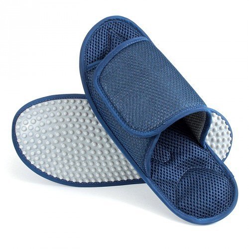 Массажные тапочки Релаксы  Velcro темно-синие