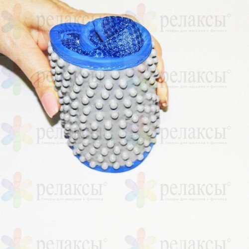 Массажные тапочки Релаксы  Velcro темно-синие