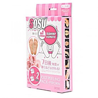 Японские носочки педикюрные носочки – SOSU 2 пары- РОЗА