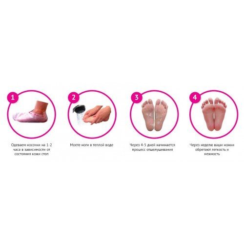 Японские носочки педикюрные носочки – SOSU 2 пары- РОЗА