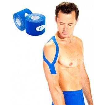 Кинезио лента тейп 5 м*5 см, синяя Bradex