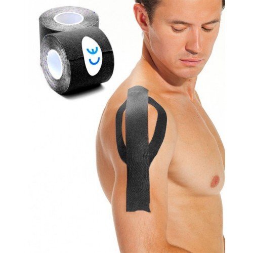 Кинезио лента тейп 5 м*5 см, черная Bradex Кинезио лента тейп 5 м*5 см, черная Bradex