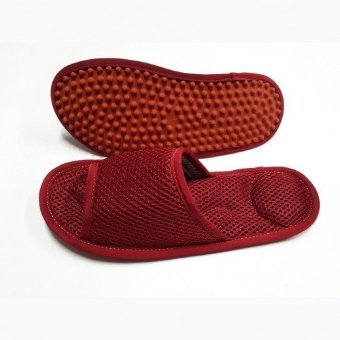 Массажные детские тапочки Темно-красные