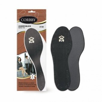 Ортопедические Стельки из натуральной кожи Leder  black Сorbby Ортопедические Стельки из натуральной кожи Leder  black Сorbby